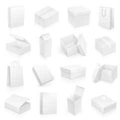 Blank Boxes On White Background