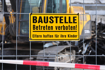 Obraz premium bauzaun