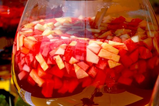 Pfirsich - Melonen Bowle