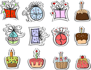 День рождения подарки и кексы