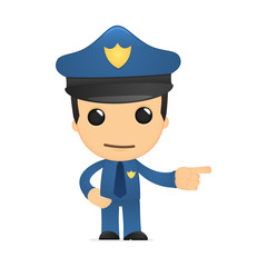 funny cartoon policeman