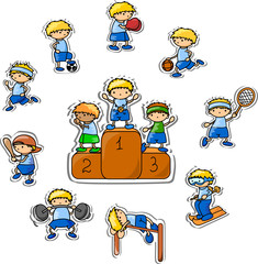 мультфильм спорт значок