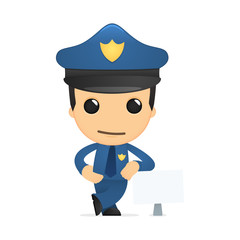 funny cartoon policeman