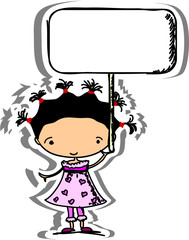 Смазливая ребенка держать кадр, вектор