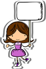 Смазливая ребенка держать кадр, вектор