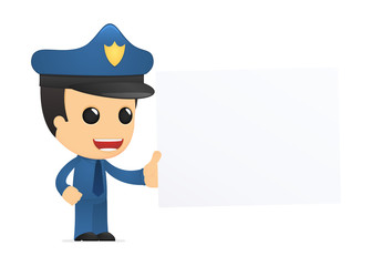 funny cartoon policeman