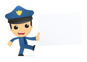 funny cartoon policeman