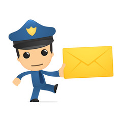 funny cartoon policeman