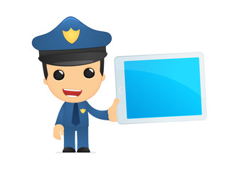 funny cartoon policeman