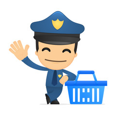 funny cartoon policeman
