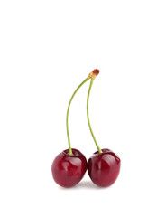 Fresh cherry on a white background
