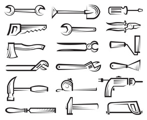 working tools icon set
