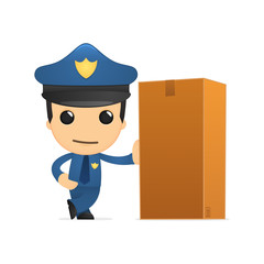 funny cartoon policeman