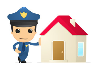 funny cartoon policeman