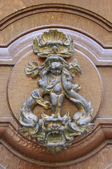 Poignée de porte d'immeuble à Paris