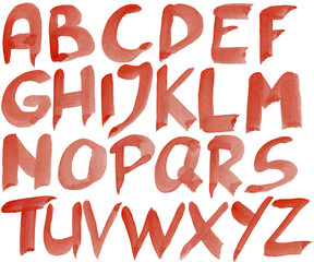 Hand painted alphabet