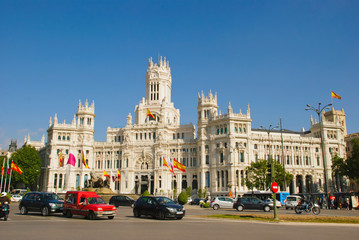 Fototapeta na wymiar Palacio de Cibeles, Madryt, Hiszpania