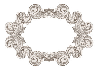 Vintage floral frame