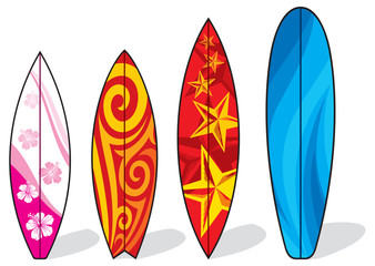 set of surfboards