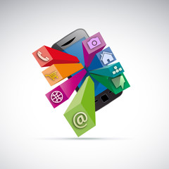 Smartphone set icons # Vector