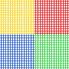 Fototapeta na wymiar Seamless gingham pattern in four colors