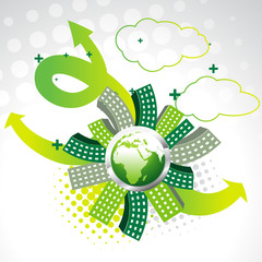vector green earth