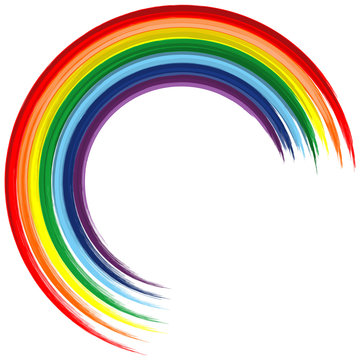 Art rainbow abstract vector background. Version 3
