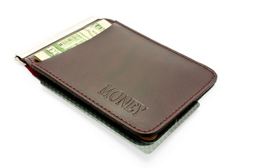 Leather Wallet on a white background