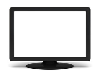 Fototapeta premium Blank screen tv or monitor on white background