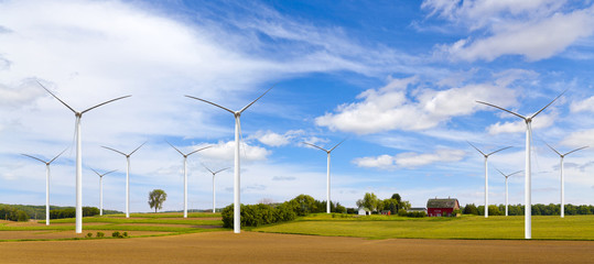 American Countryside With Windmill
