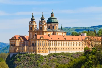 Fotobehang Melk - Famous Baroque Abbey (Stift Melk), Austria © Zechal