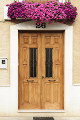 Fototapeta na wymiar Modern wooden door