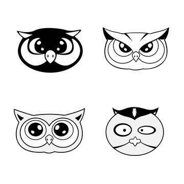 head of owl Illustration