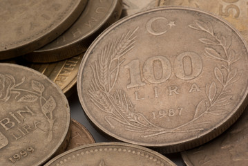 turkish lira close-up
