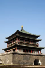 Deurstickers Bell Tower in Xian China © bbbar