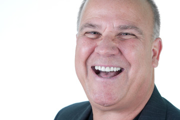 Obraz premium Headshot emotional male man senior