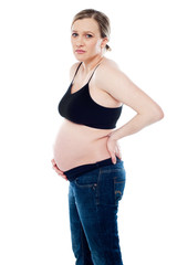 Worried pregnant woman