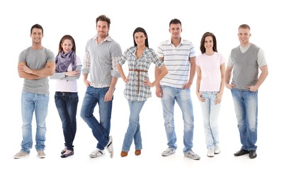 Fototapeta premium Group portrait of happy young people