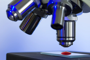 Microscope lenses closeup