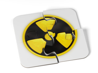 Danger radioactive sign puzzle
