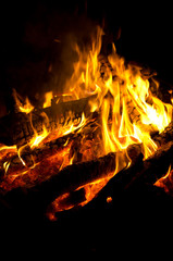 Brennendes Lagerfeuer