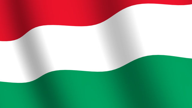 Waving flag of   Hungary