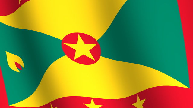 Waving flag of   Grenada