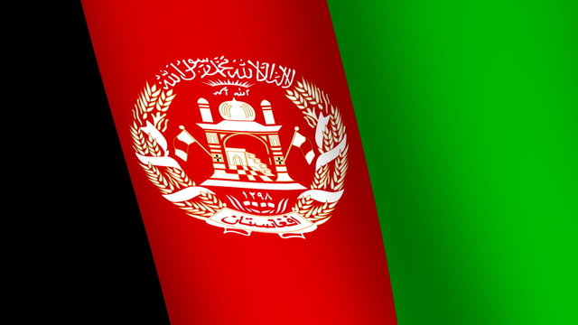 Waving flag of  Afghanistan