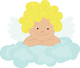 Angel on clouds