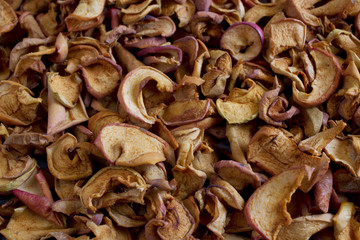 Background made of dried apples