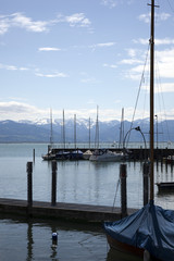 Fototapeta premium sailship in the harbour on the bodensee