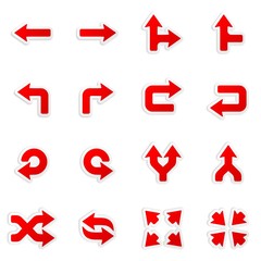 sticker arrow icons - vector design elements