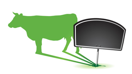 pancarte : lait ou fromage de vache