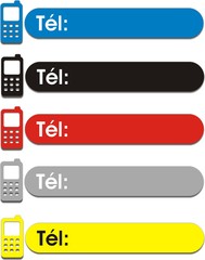 Obraz premium boutons contact